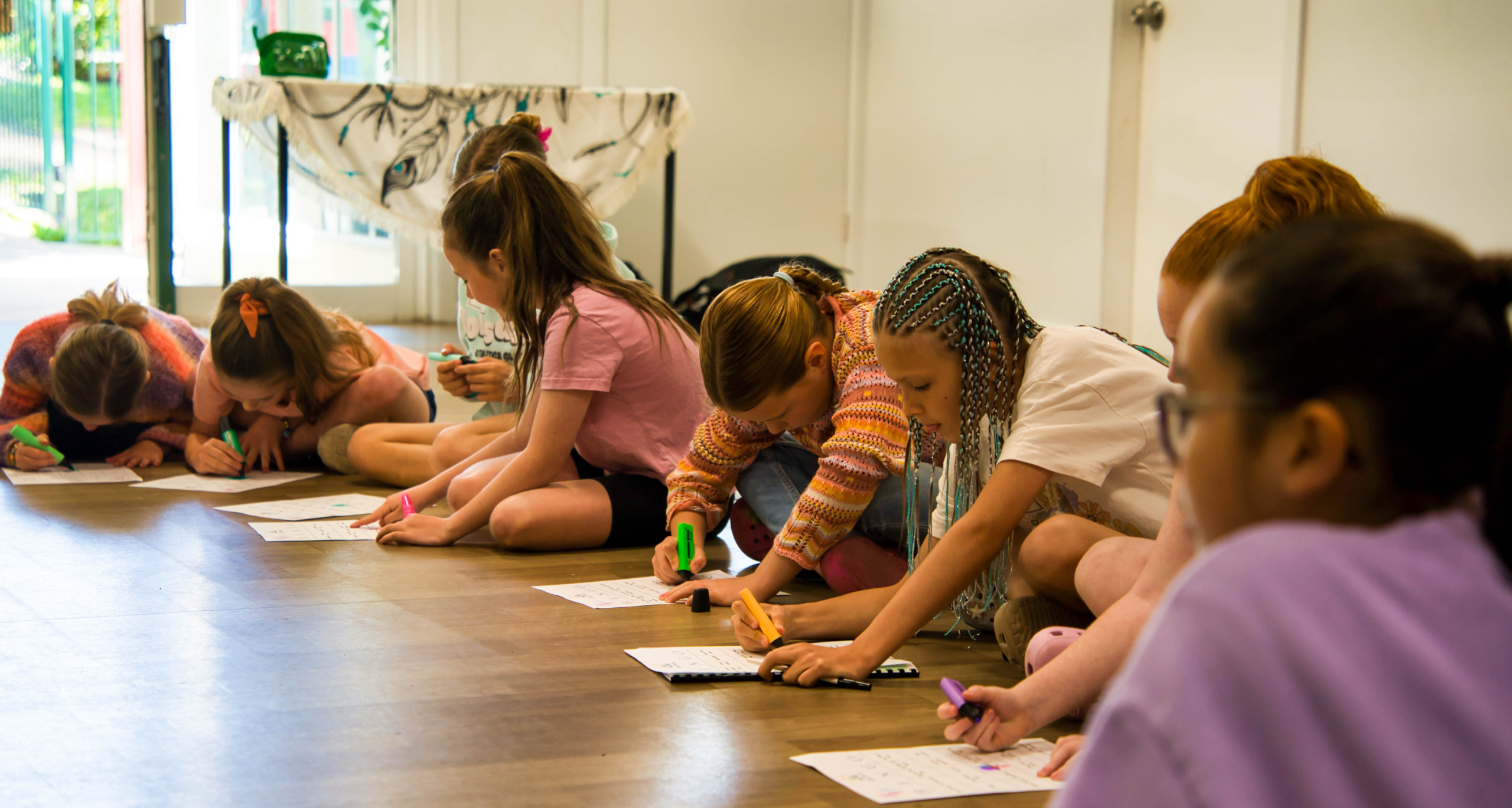 Young people participating in a wellbeing education program focused on confidence, resilience and self-worth
